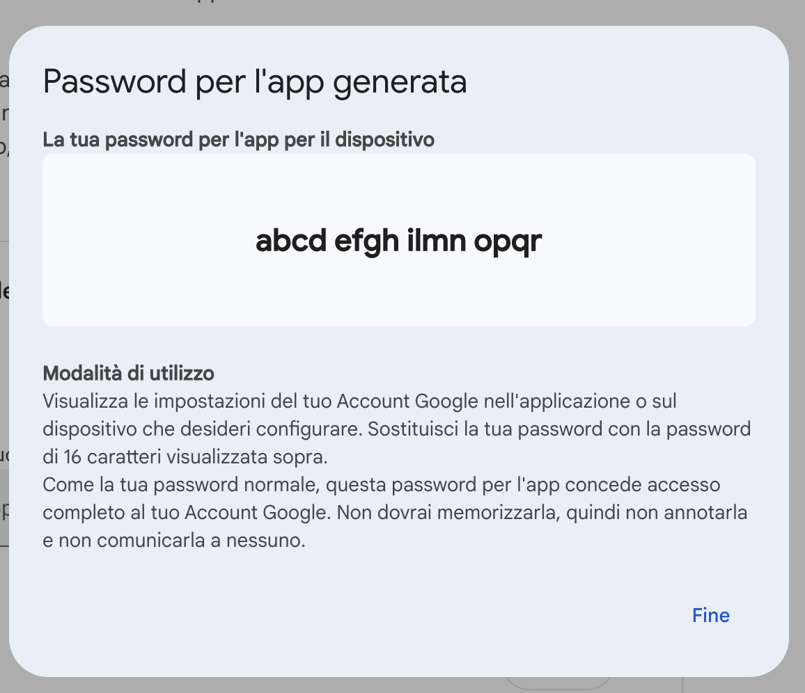 Gmail – Creata App Password